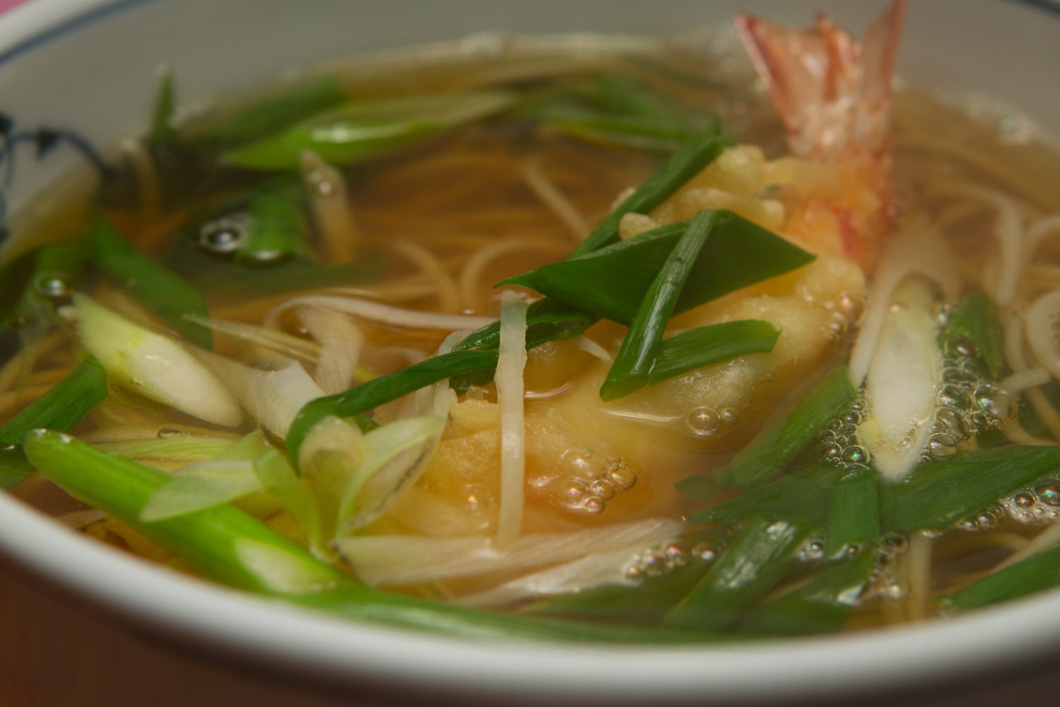 TEN-NAMBA（天なんば） : Noodles with fried a Tempura prawns & scallion